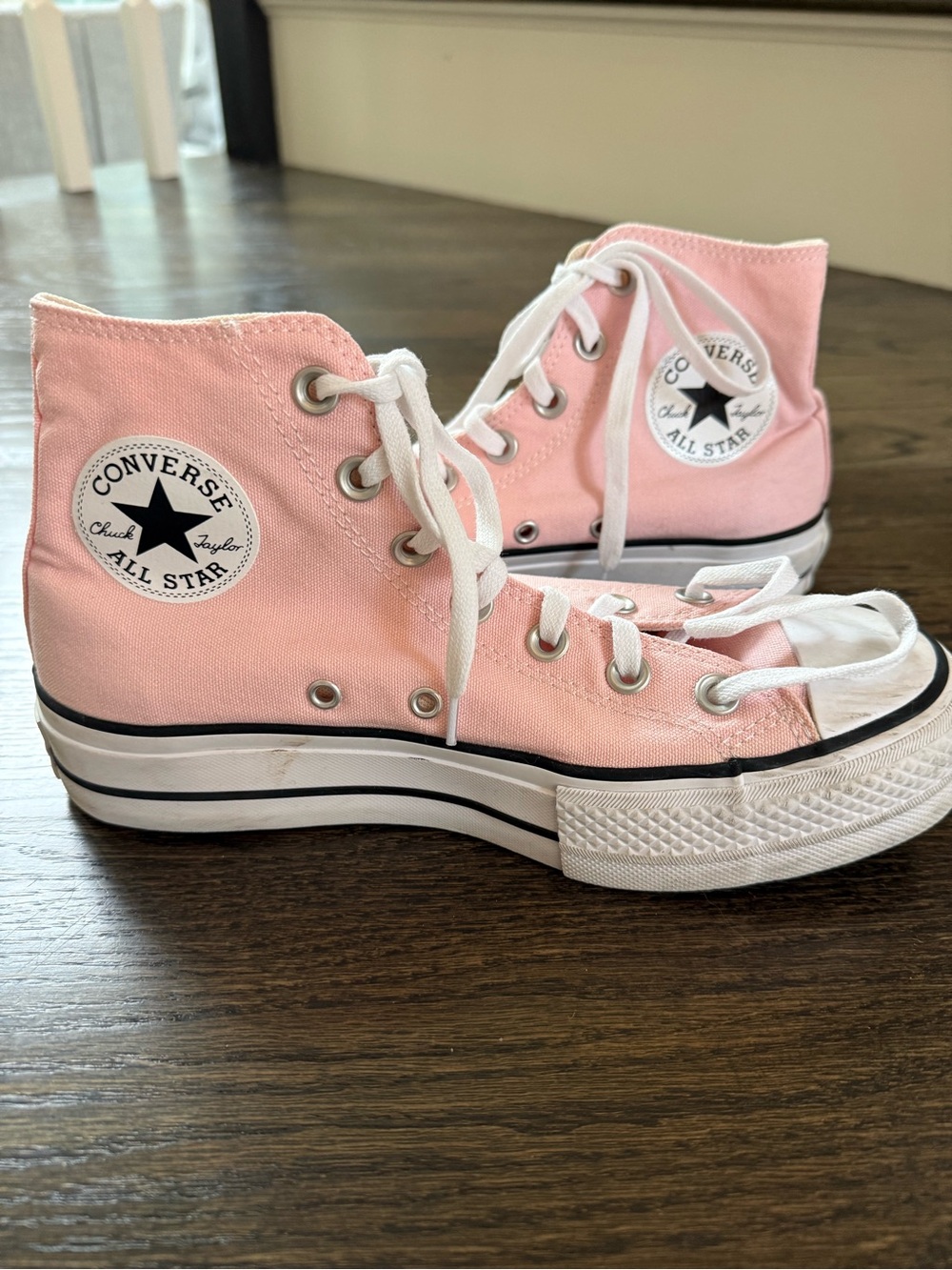 Converse Pink High Top Canvas Sneakers